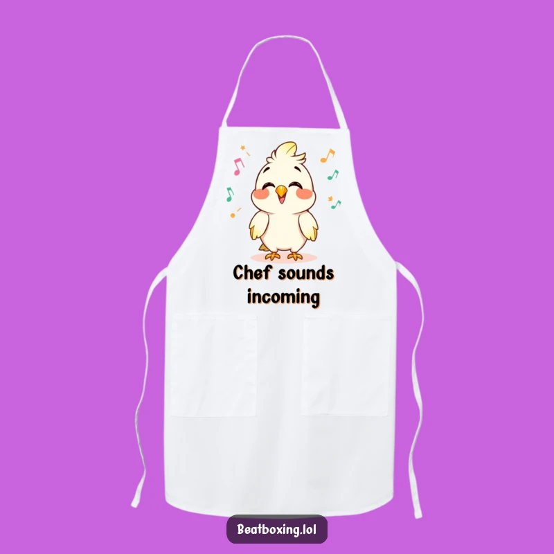Funny Parrot Mimic Apron: Giggling Chef Character, Perfect Humorous Gift for Kitchen Fun