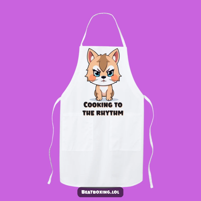 Funny Beat-Focused Animal Apron: Cook to Your Own Beat!