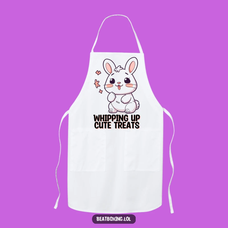 Funny Kawaii Bunny K-Sound Apron - Cute Vocalizer Kitchen Gift