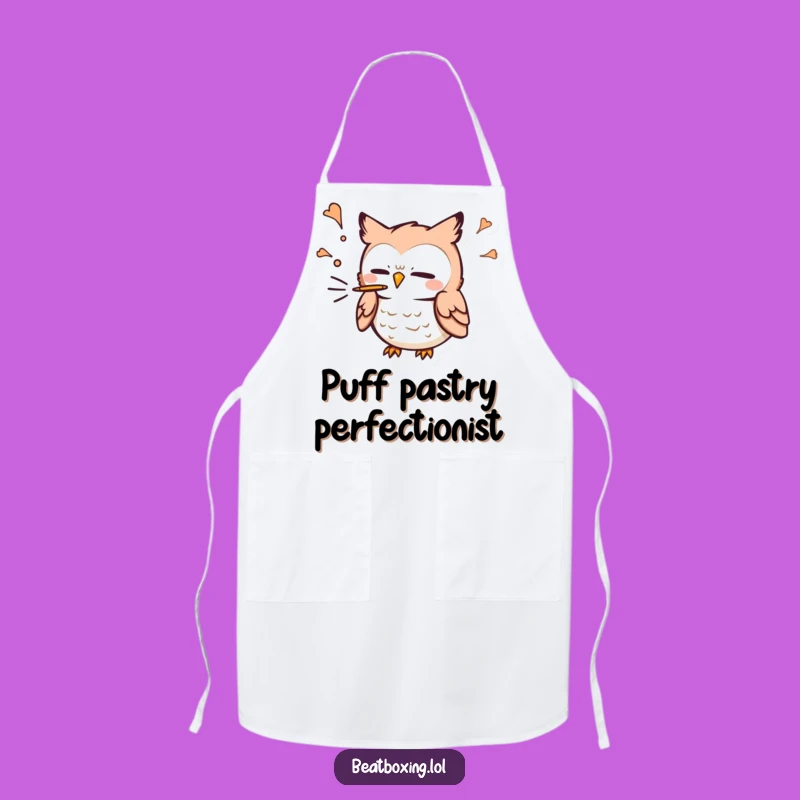 Funny Owl 'P' Sound Apron: Chef-Style Kitchen Wear, Perfect Funny Gift for Cooks