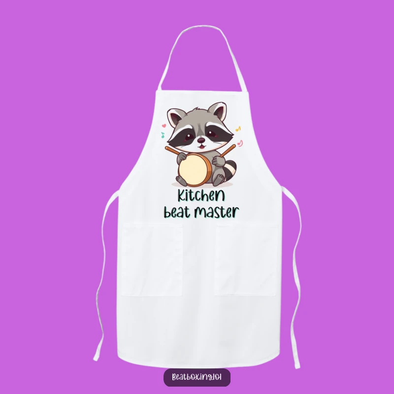 Funny Raccoon Chef Apron: Mischievous Beat, Hilarious Kitchen Music Gift