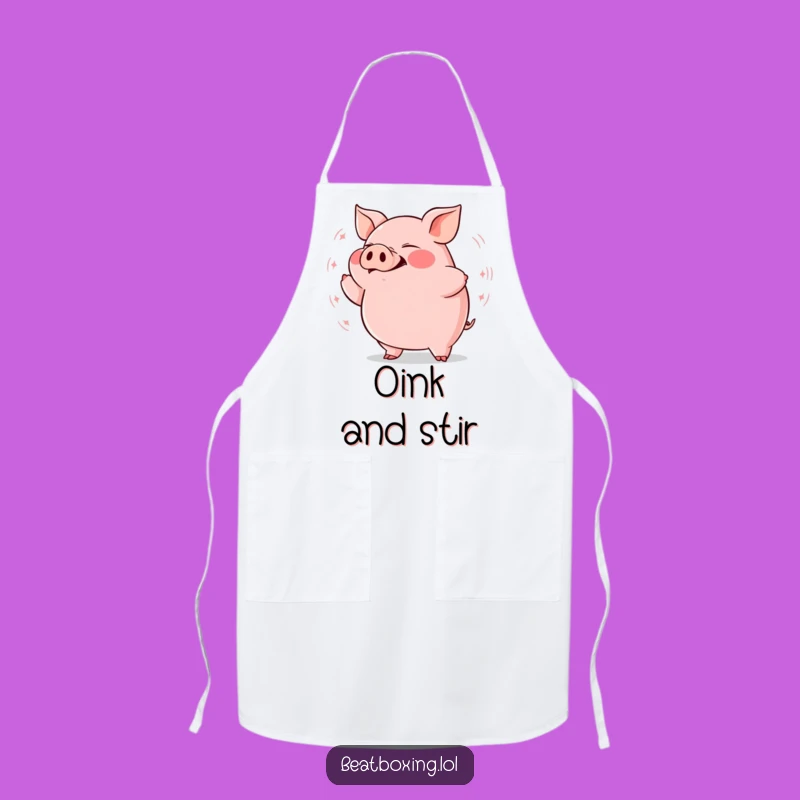 Funny Plump Pig Grunting Apron: Cook with Deep Rhythms