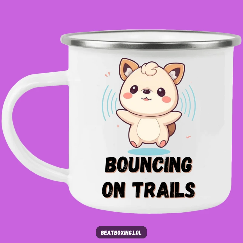 Funny Animal Party Camp Mug - Rustic Pulsing Sound Wave Design