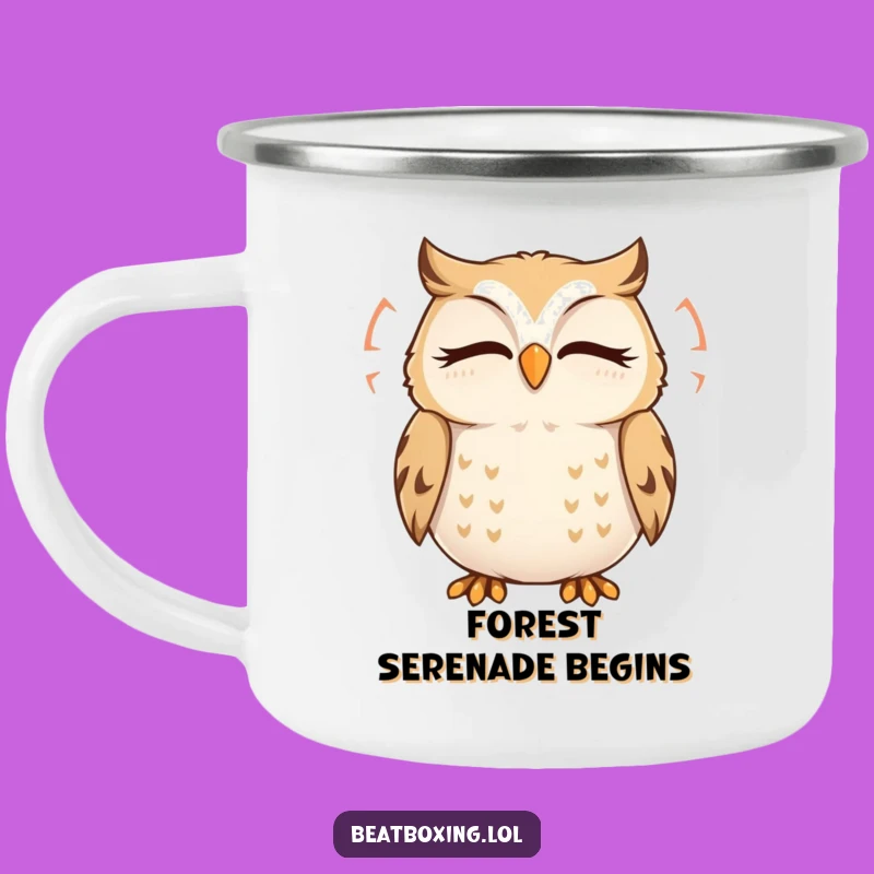 Funny Owl Hum Camping Mug: Enjoy Your Brew with this Peaceful Character Mug, a Cool Funny Gift!