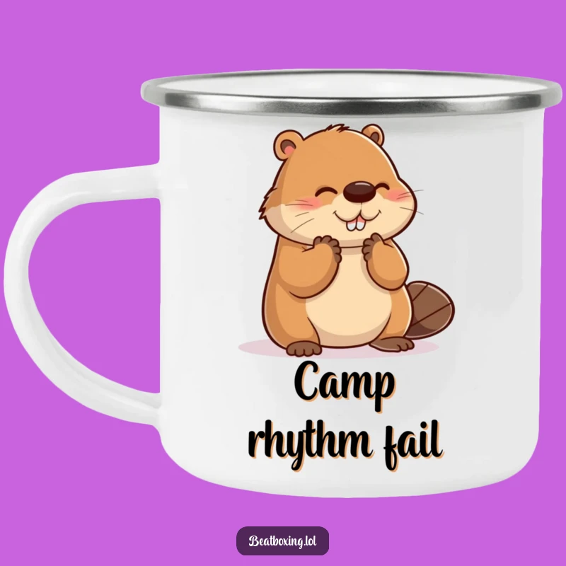 Funny Clumsy Beaver Clap Camping Mug - Outdoor Humor for the Off-Beat Adventurer
