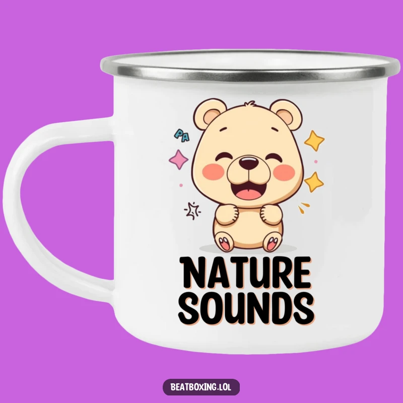 Funny Bear Vocalist Camping Mug: Campfire Sounds, Outdoor Gift