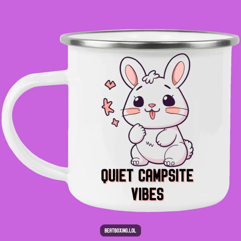 Funny Kawaii Bunny K-Sound Camping Mug - Cute Vocalizer Outdoor Gift