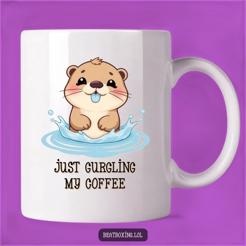 Funny Otter Gurgle Mug: Hilarious Water Play Gift for Otter Lovers