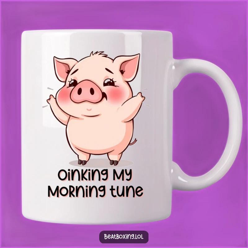 Funny Pig Bass Drop Mug: Hilarious Musician Gift for Rhythm Lovers