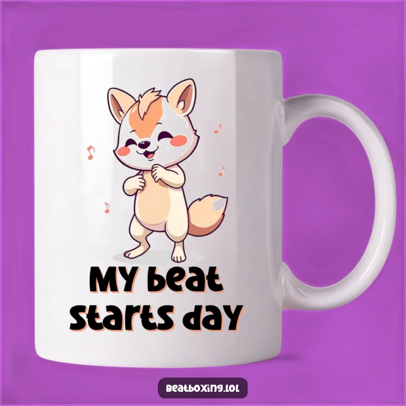 Funny Animal Drummer Mug - Intricate Beat Tapping Gift for Musicians