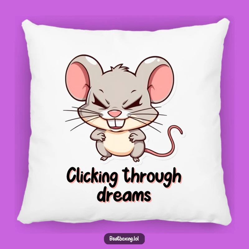 Funny Mischievous Mouse Clicking Pillow: Cuddle Up with Sharp Beats