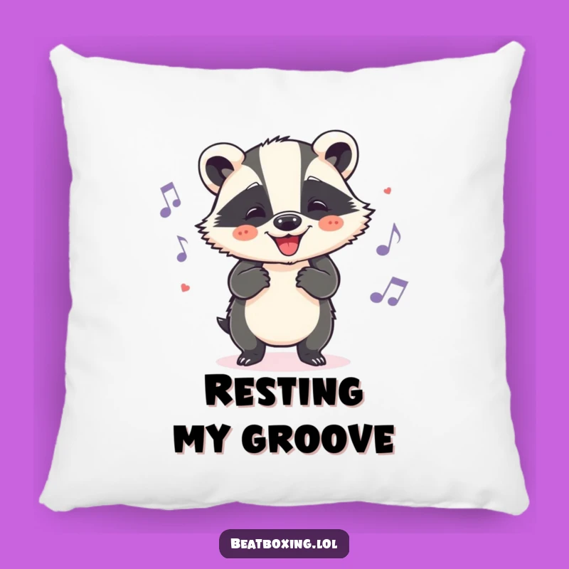 Funny Badger Groove Pillow: Cheerful Head Nods, Comfy Funny Gift