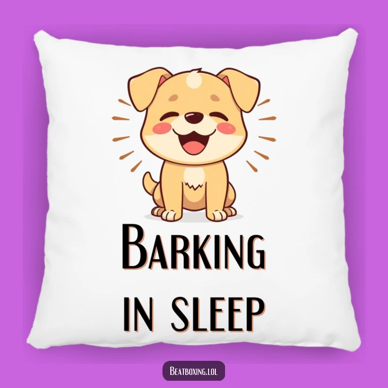 Funny Dog Barker Pillow: Cozy Barks, Rhythmic Comfort Gift