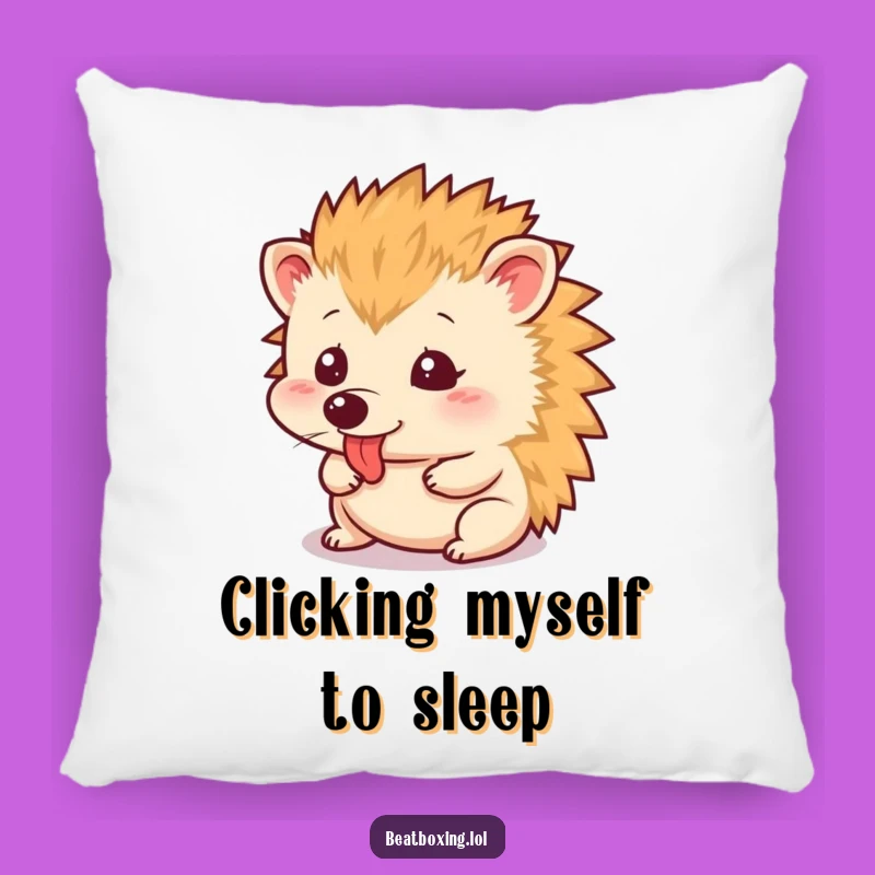 Funny Hedgehog Tongue Click Pillow: Cute & Comfy Humor Accent