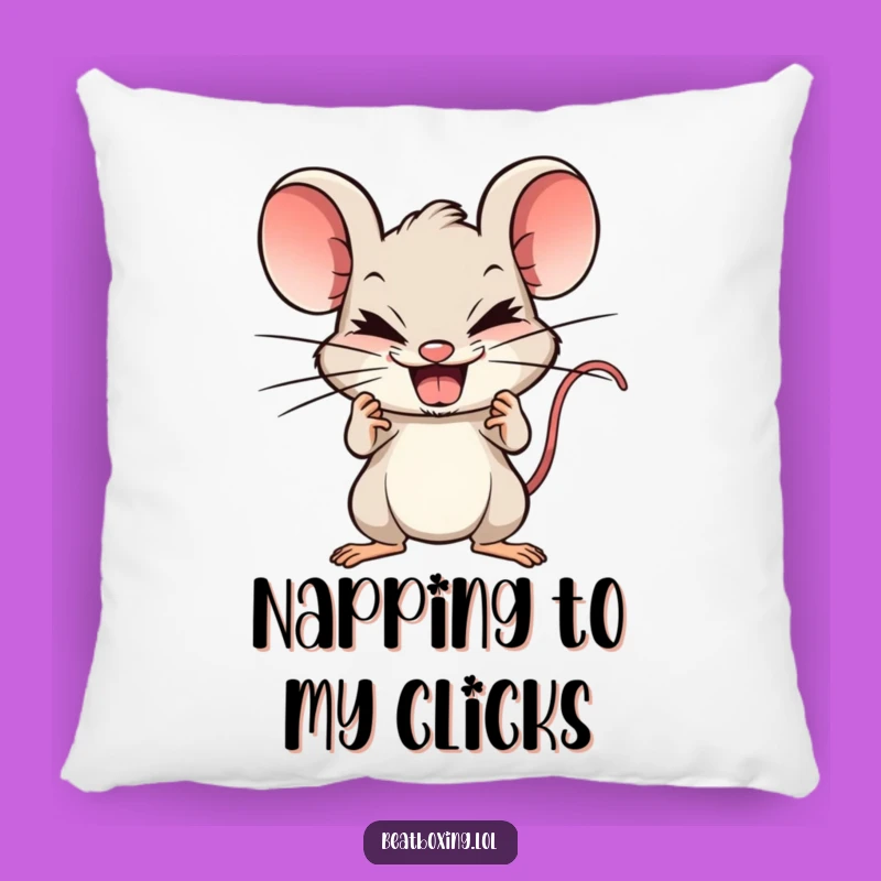 Funny Mouse Beatboxer Pillow: Cuddle Up with Rhythmic Comedy