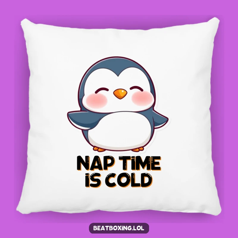 Funny Penguin 'Brrr' Sound Pillow: Soft & Cozy Cushion, Ideal Funny Gift