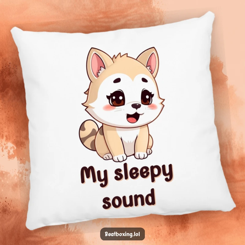 Funny Animal Pillow: An adorable character in focused concentration, mid-vocalization, adding a humorous and charming touch to decor.
