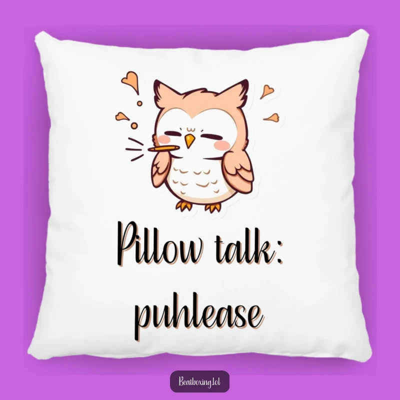 Funny Owl 'P' Sound Pillow: Soft & Comfy Cushion, Ideal Funny Gift for Comfort