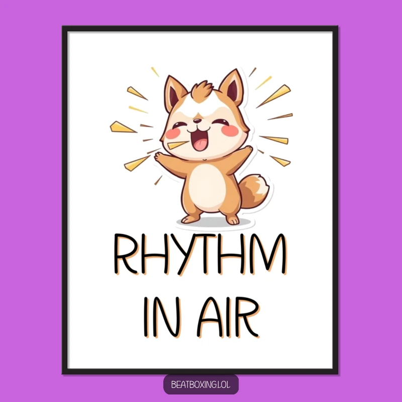 Funny Animal Wind Digital Art - Energetic Rhythmic Air Wall Decor