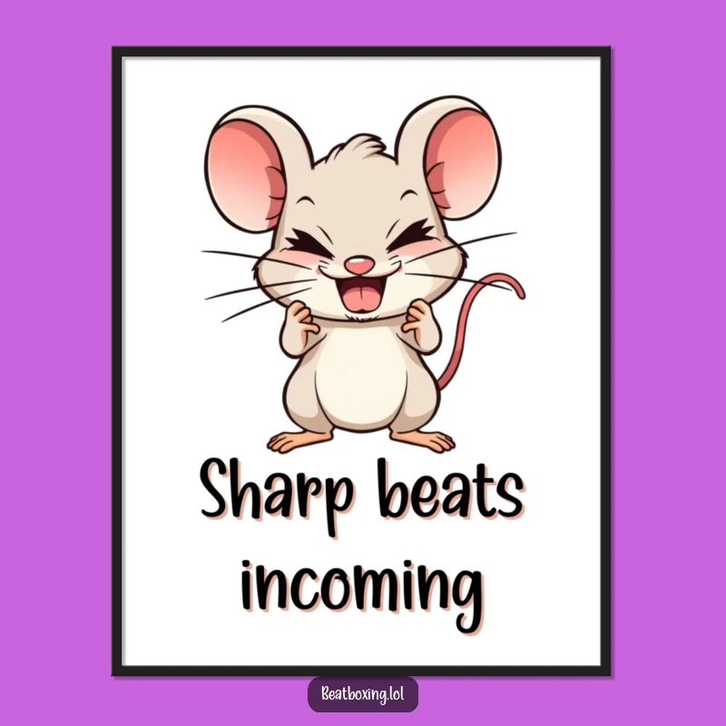 Funny Mouse Beatboxer Digital Art: Instant Rhythm and Humor for Your Walls