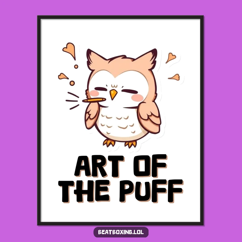 Funny Owl 'P' Sound Digital Art: Instant Humor Download, Perfect Funny Gift Idea