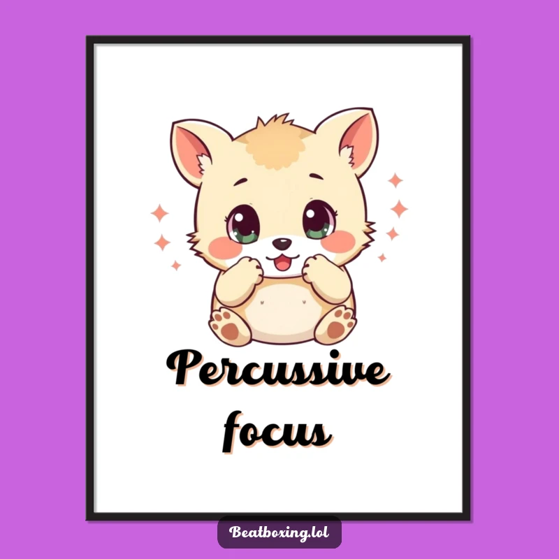 Funny Percussion Paw Digital Art: Instant Beat-Filled Decor!