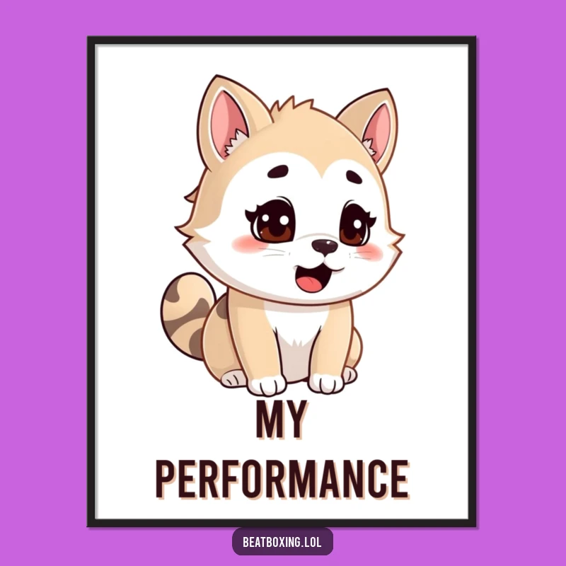 Funny Animal Digital Art: Focused Vocalizing, Instant Performance Decor, Hilarious Gift!