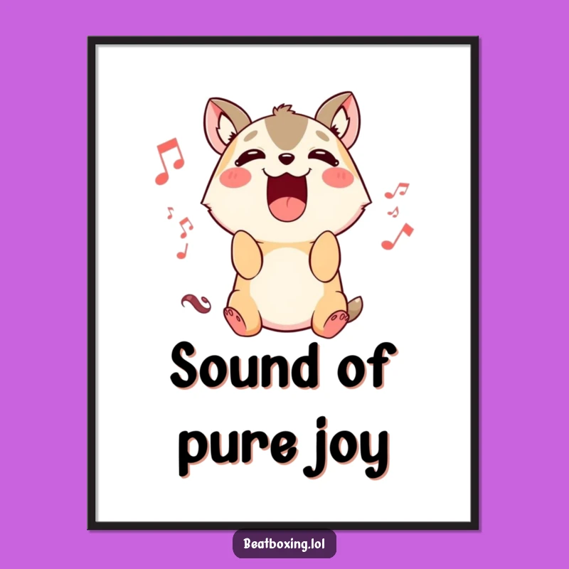 Funny Animal Sound Digital Art: Singing Character Art for a Hilarious Gift Download
