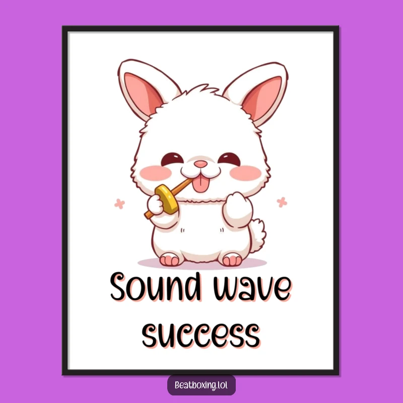 Funny Bunny Beatboxer Digital Art: Decorate with Sonic Smiles!