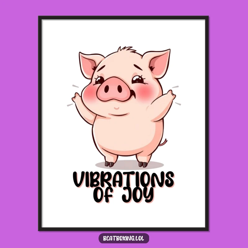 Funny Pig Bass Drop Digital Art: Instant Rhythm for Your Walls