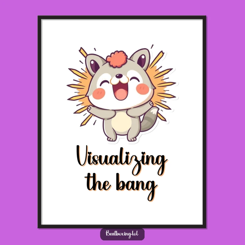 Funny Boom Animal Digital Print: Add a Visual Sound Explosion to Your Walls!