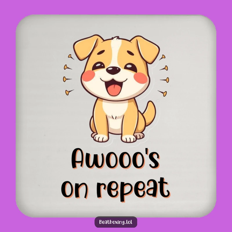 Funny Happy Dog Barking Coasters: Protect Surfaces with Joyful Rhythms