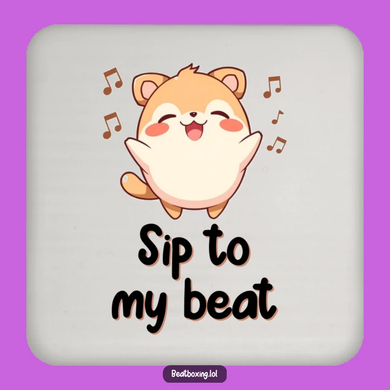 Funny Beatbox Animal Coaster: Protect Surfaces with a Smiling Beatmaker