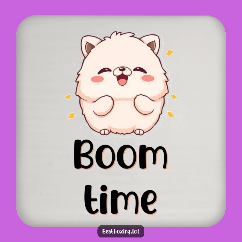 Funny Boom Animal Drink Coaster: Protect Surfaces with Humor!