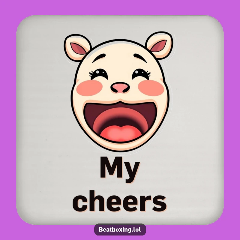 Funny Mouth Coaster Set: Exaggerated Protection, Sound Style, Hilarious Gift!