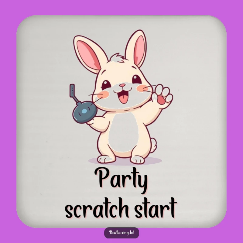 Funny Rabbit Record Scratch Coasters - Protect Surfaces with Musical Style