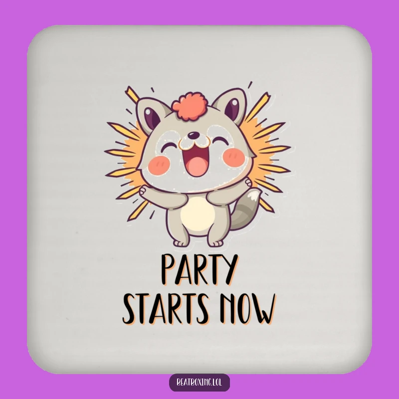 Funny Boom Animal Coaster: Protect Surfaces with a Visual 'BOOM'!