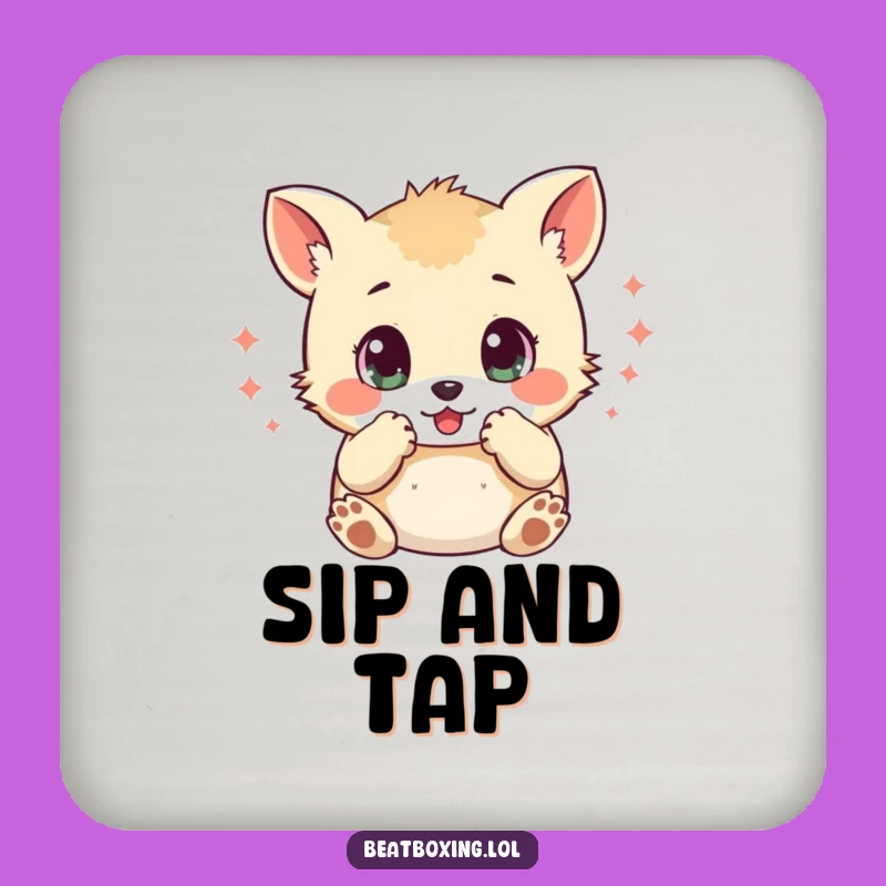 Funny Percussion Paw Coaster: Keep Your Surface Groovy!