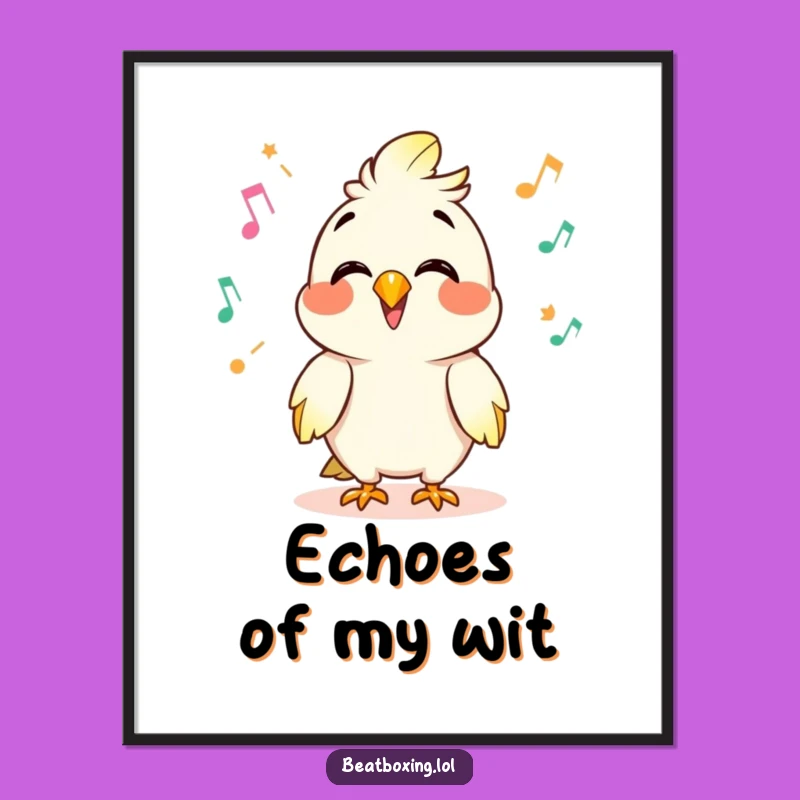 Funny Parrot Mimic Poster: Giggling Art, Perfect Humorous Gift for Lively Spaces