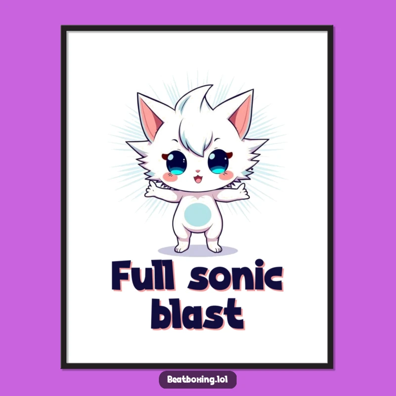 Funny Sonic Vibration Poster - Energetic Art, Perfect Wall Decor Gift