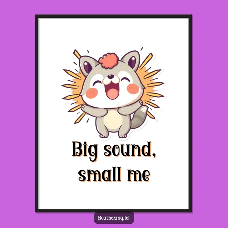 Funny Boom Animal Poster: Decorate with a Visual Sound Explosion!