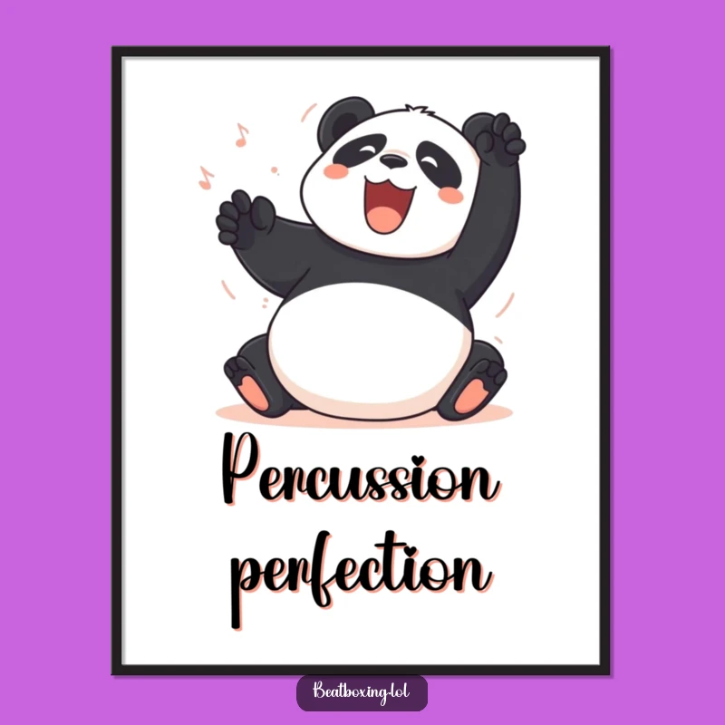 Funny Panda Belly Slap Poster: Hilarious Percussive Wall Art Gift