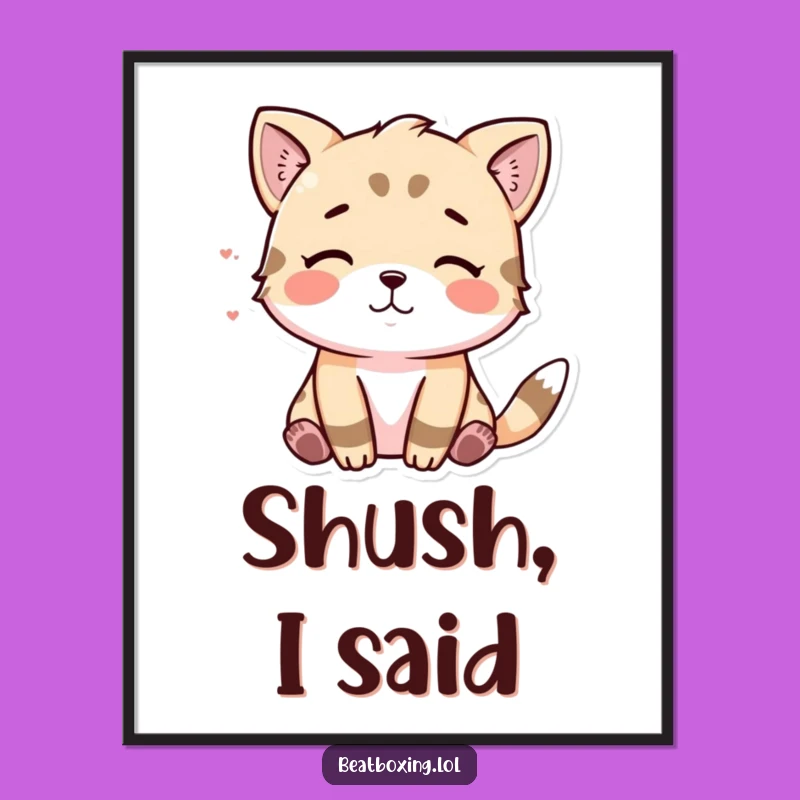 Funny Animal Tsk Poster - Wall Art That Judgementally Speaks
