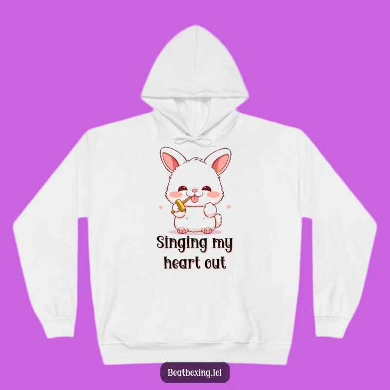 Funny Bunny Beatboxer Hoodie: Cozy Up to the Beat!