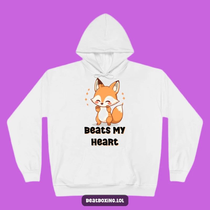 Funny Fox Rhythm Hoodie: Cozy Up with this Playful Beat Character Hoodie, an Awesome Funny Gift!