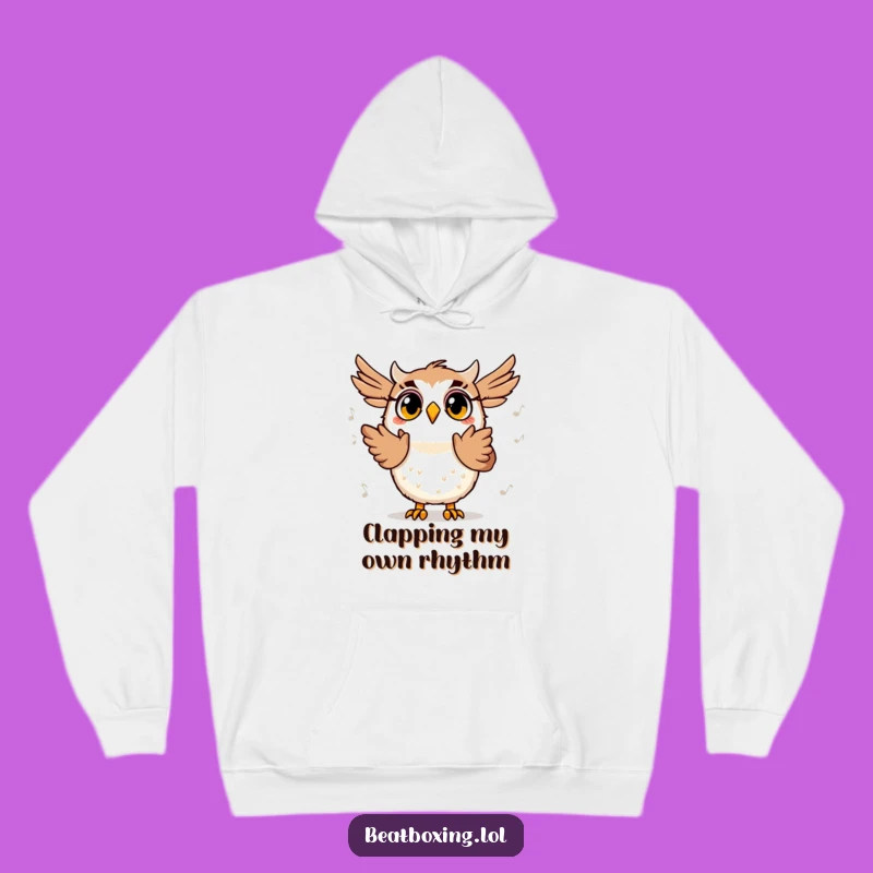 Funny Owl Beat Hoodie: Cozy Character, Perfect Humorous Gift for Music Aficionados