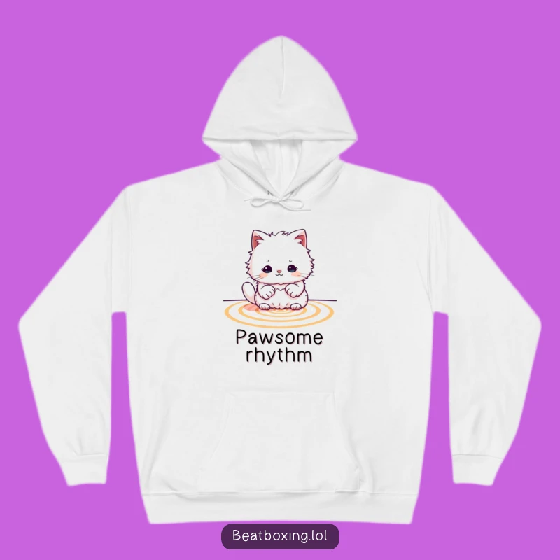 Funny Cat Drummer Hoodie: Cozy Beats, Rhythmic Comfort Gift