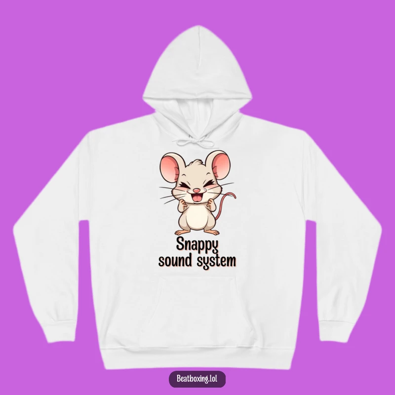 Funny Mouse Beatboxer Hoodie: Cozy and Cool Gift for Rhythmic Souls