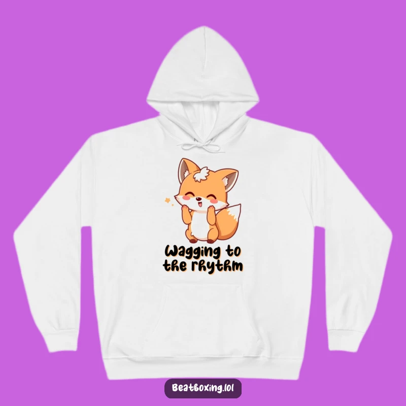 Funny Playful Fox DJ Hoodie - Cozy Beat Lover Gear
