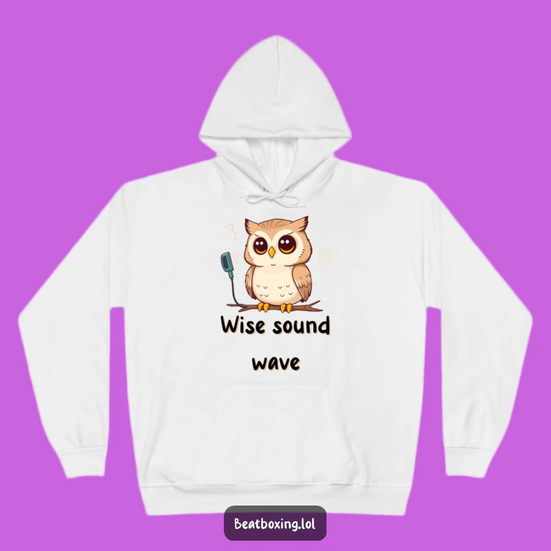 Funny Owl Sound Wave Hoodie - Cozy & Thoughtful Wear for Deep Thinkers